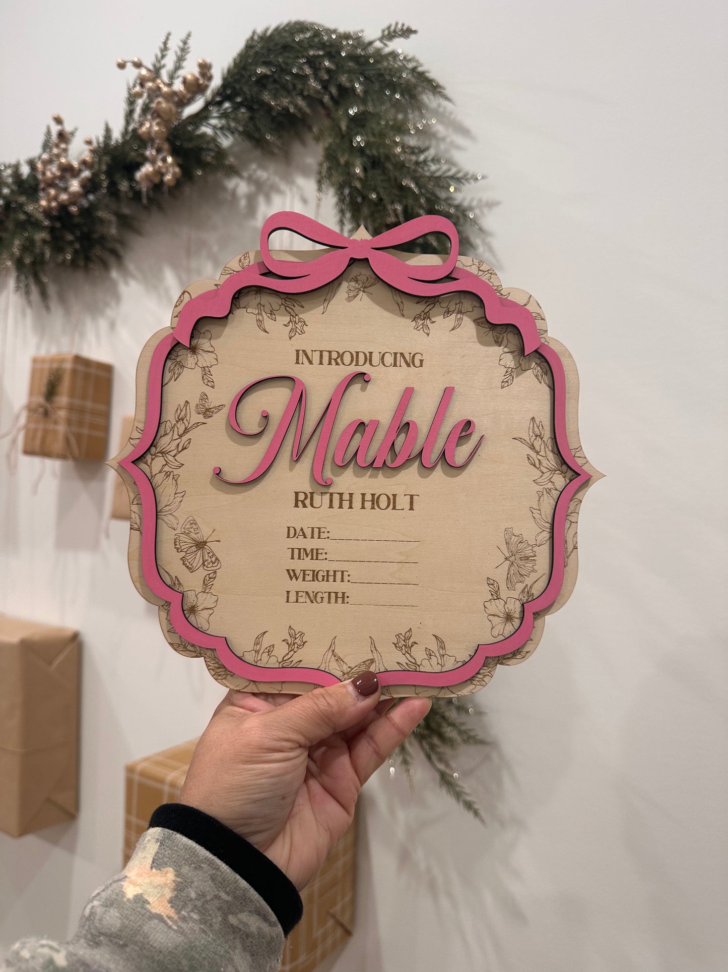 Custom Wooden Name Sign