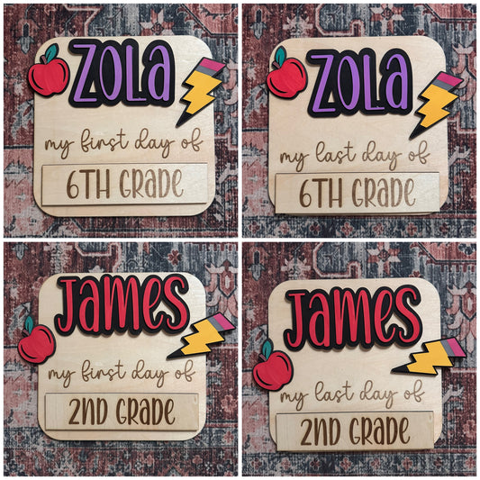 Reversible First/Last Day of School Sign