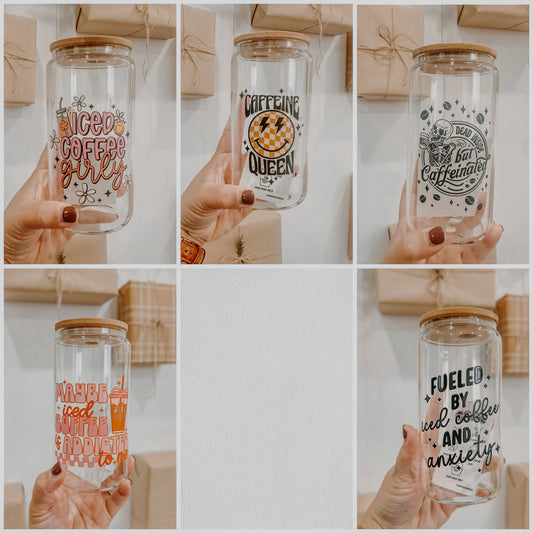Coffee Lovers - 16 oz Glass Tumbler